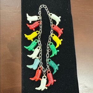 Colorful‎ western boots Charm bracelet